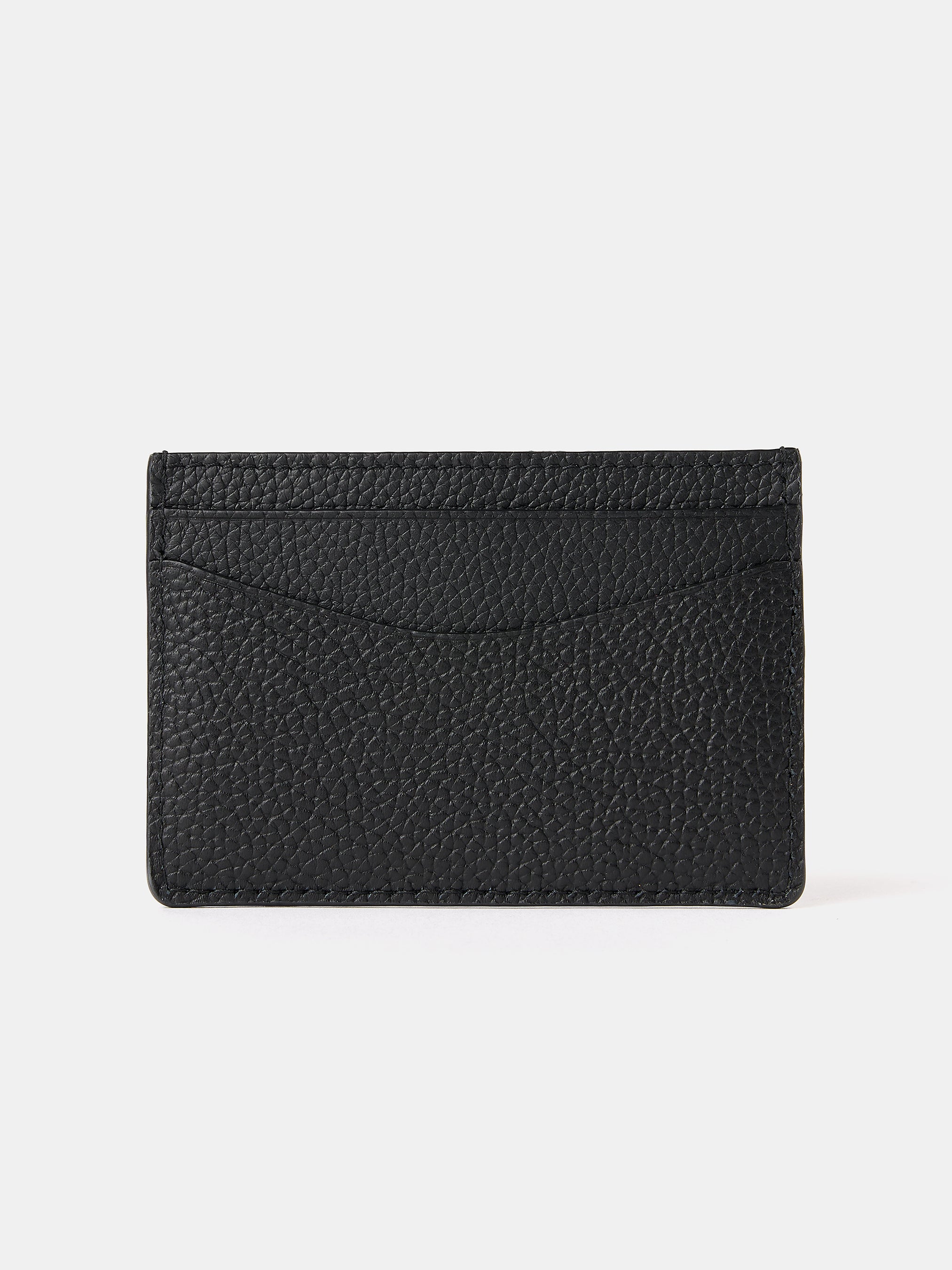 The Card Case - Black Madras Grain