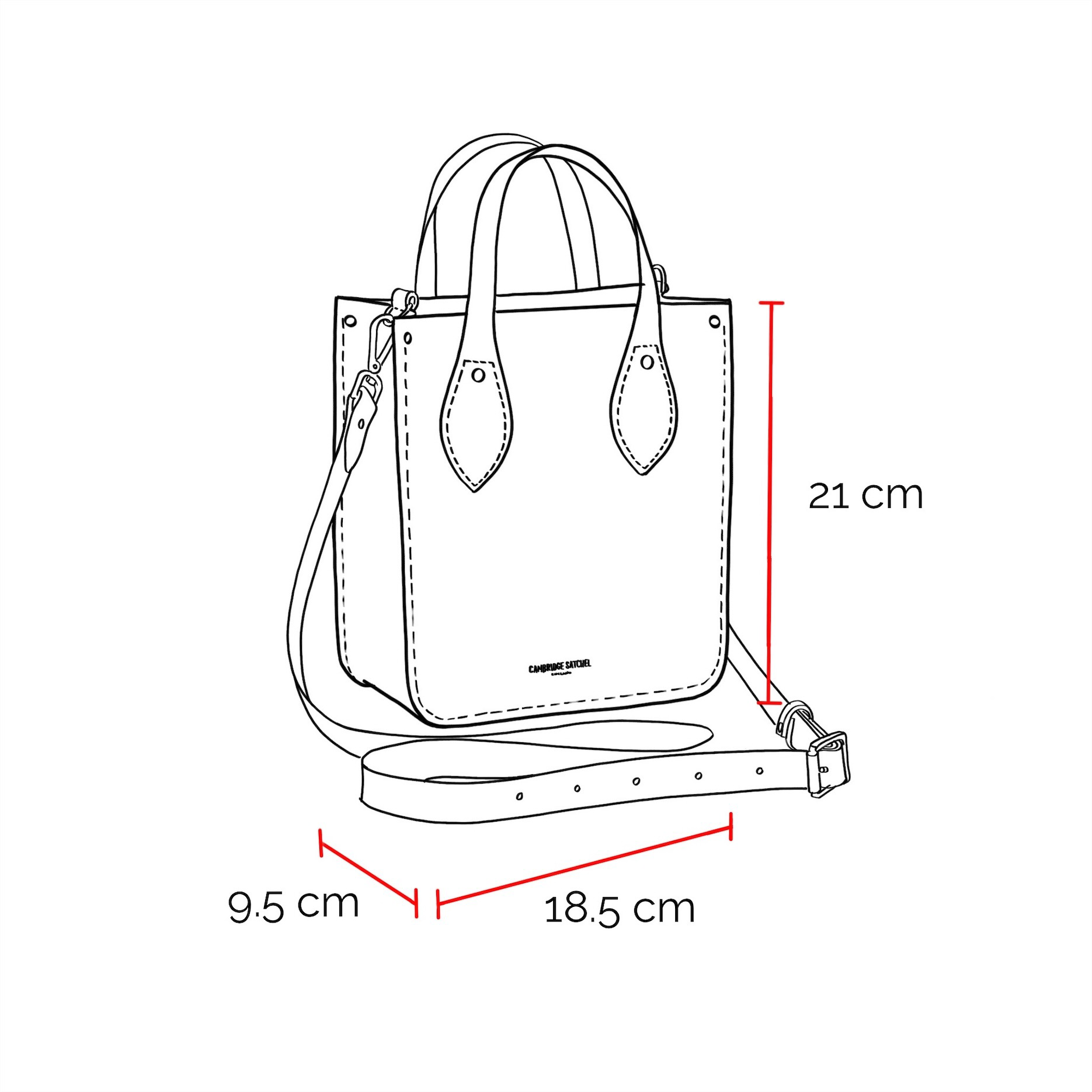 The Mini Tote - Racing Green Celtic Grain