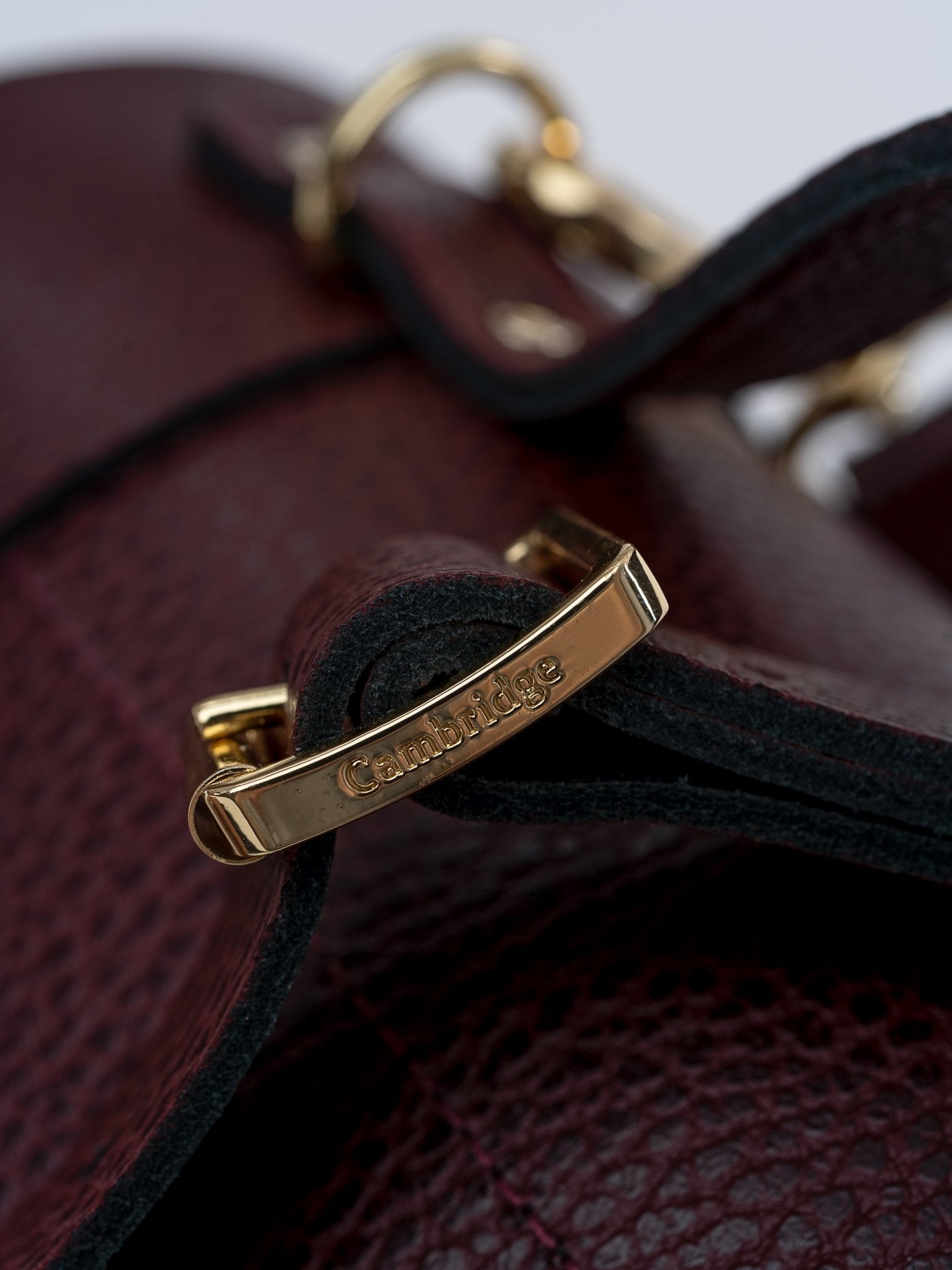 The Bowls Bag - Oxblood Celtic Grain - Cambridge Satchel