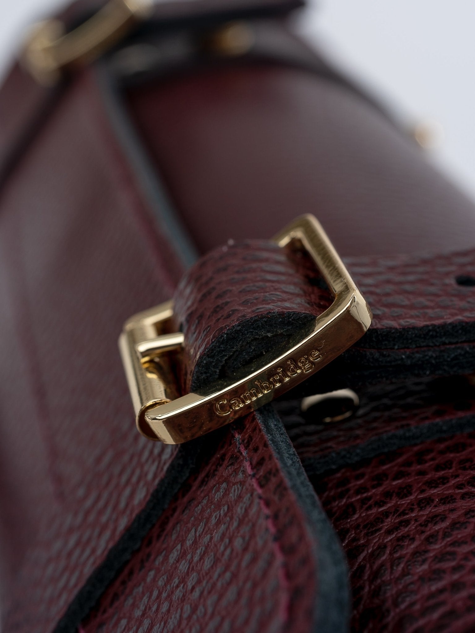 The Bowls Bag - Oxblood Celtic Grain - Cambridge Satchel