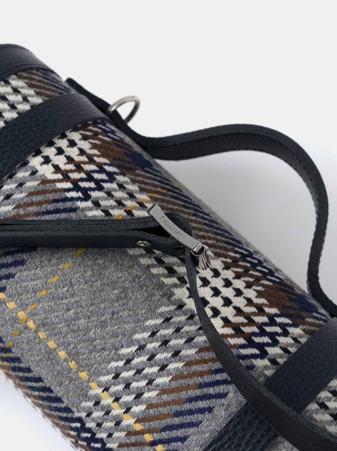 The Bowls Bag - Navy Celtic & Gloverall Tan Check - The Cambridge Satchel Company EU Store
