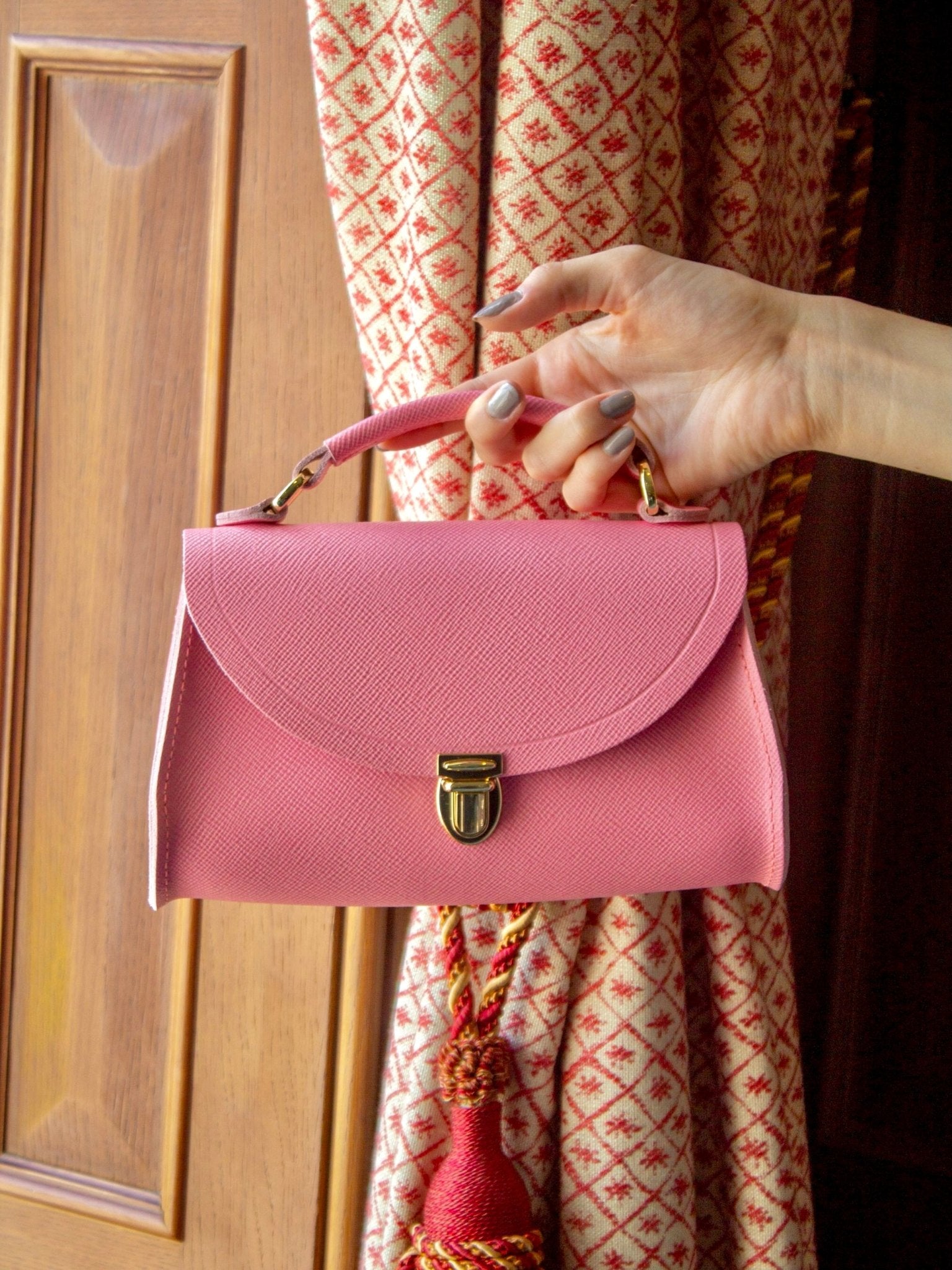 The Mini Poppy - Salmon Pink Saffiano - The Cambridge Satchel Company EU Store