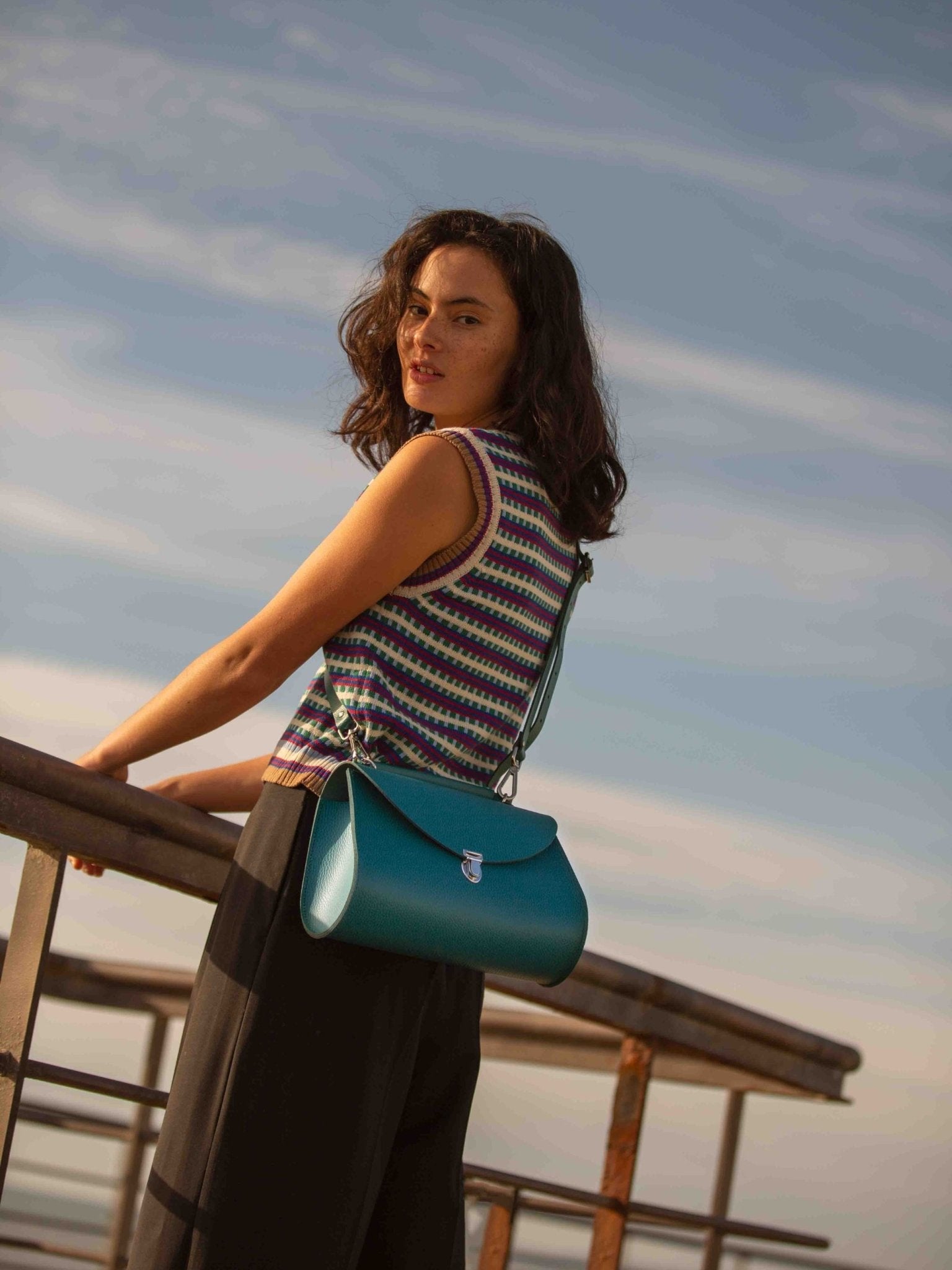 The Poppy - Lagoon Matte Celtic Grain - The Cambridge Satchel Company EU Store