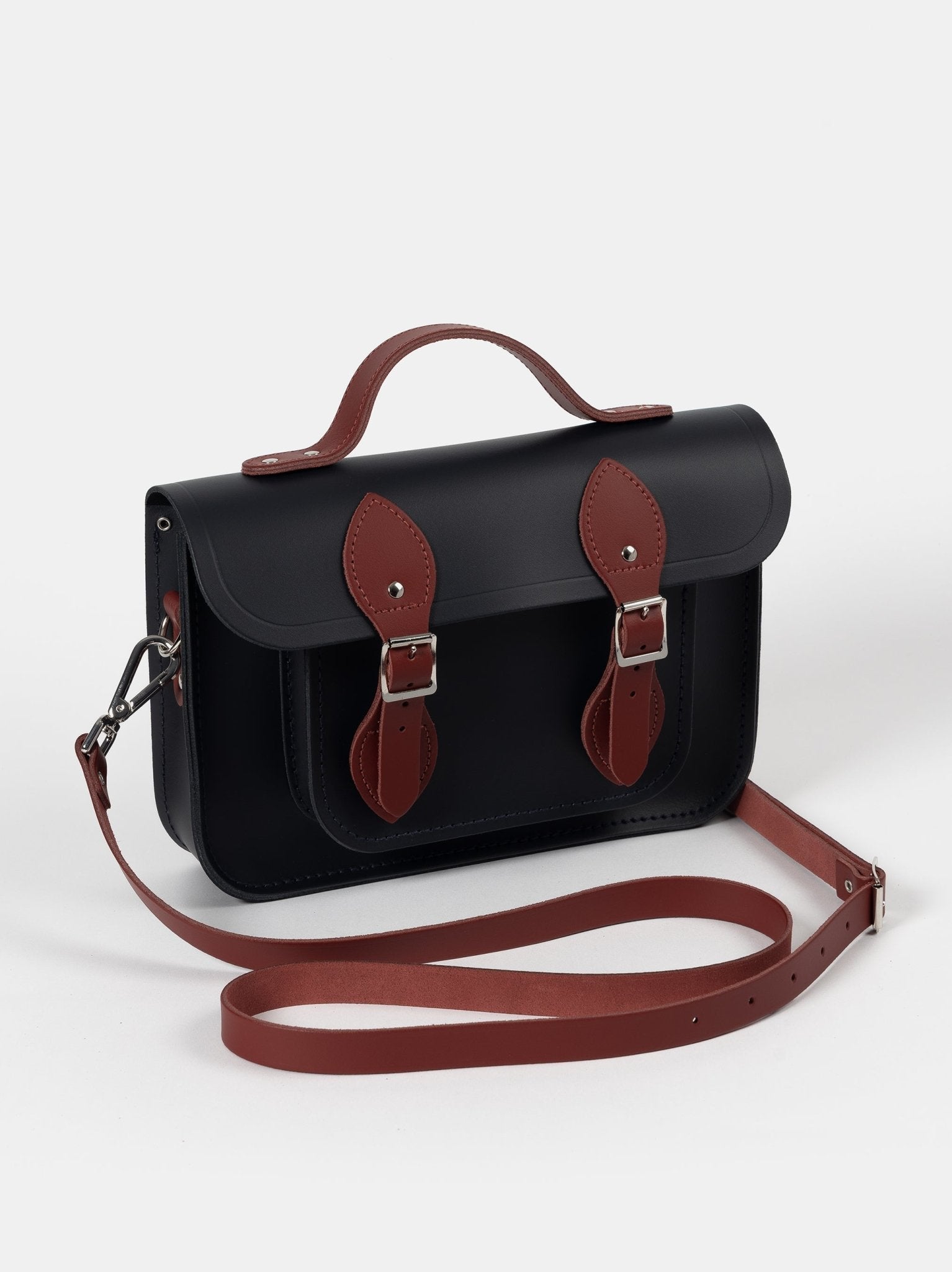 11 Inch Batchel - Navy & Red - The Cambridge Satchel Co.