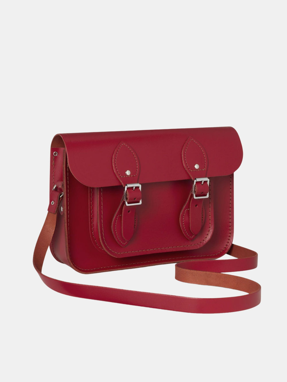 The 11 Inch Satchel - Crimson