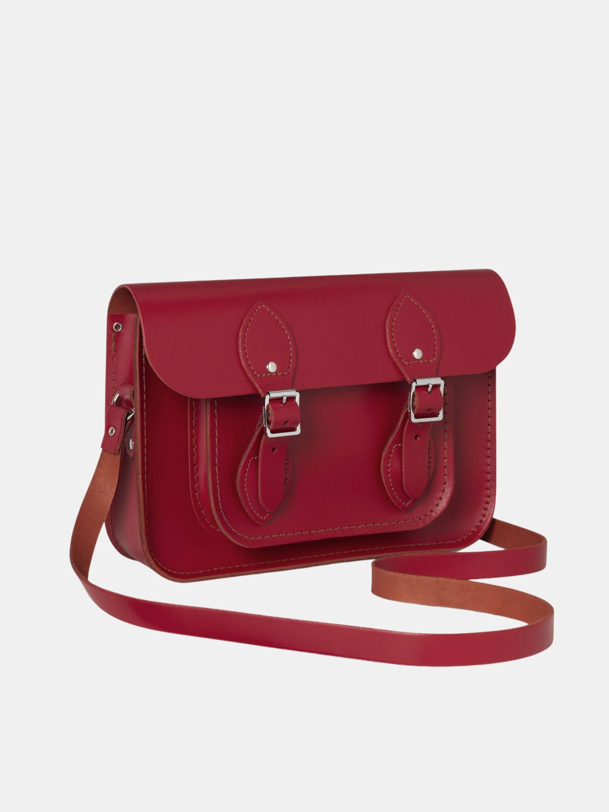 The 11 Inch Satchel - Crimson