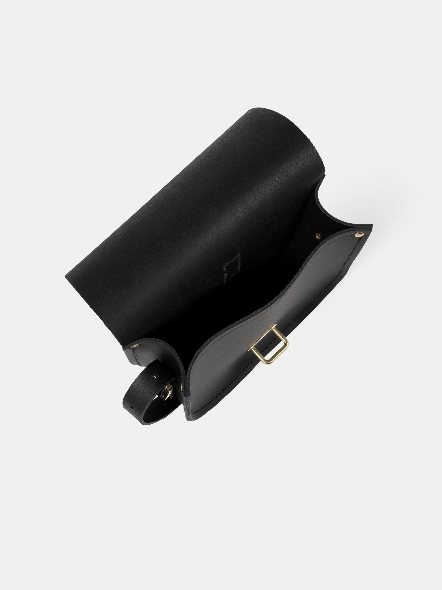 The Saddle Bag - Black & Gold - Cambridge Satchel