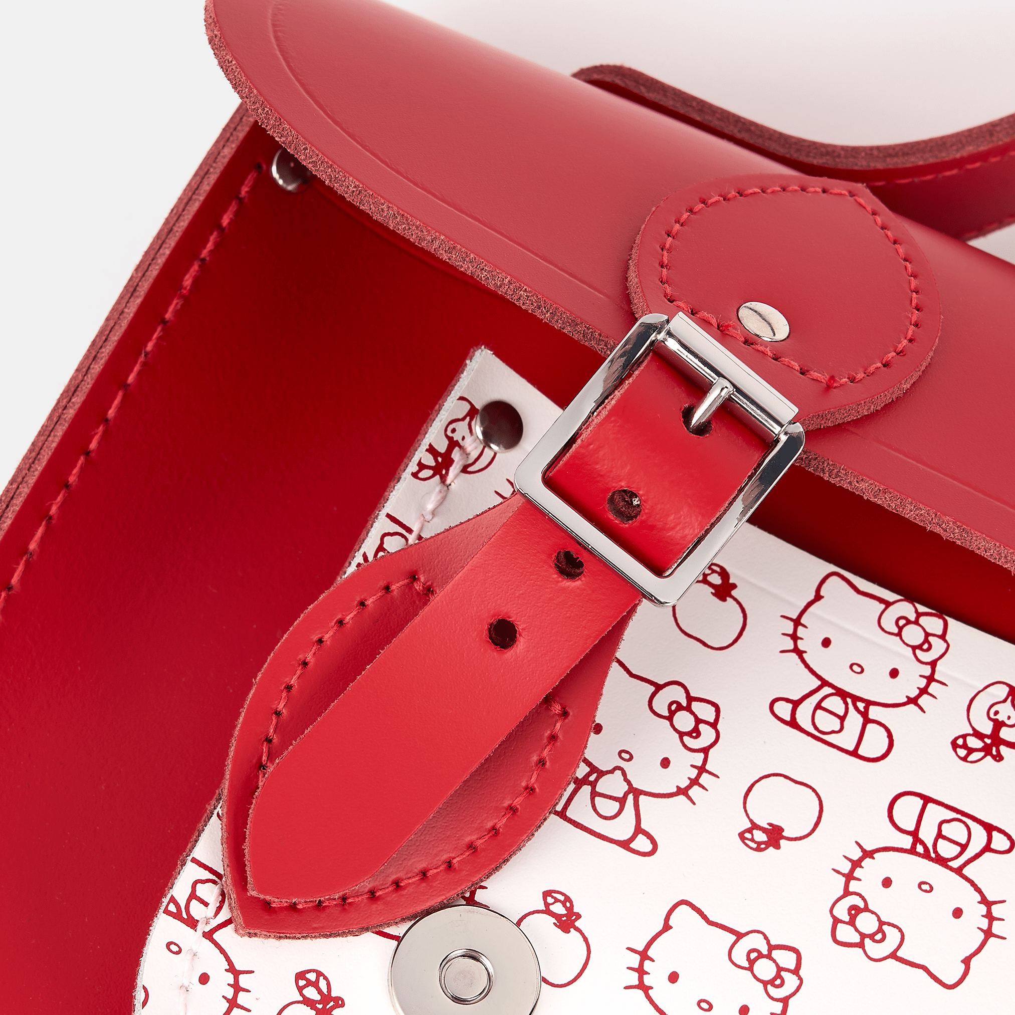 The Hello Kitty 11 Inch Batchel - Red & Brilliant White - Cambridge Satchel