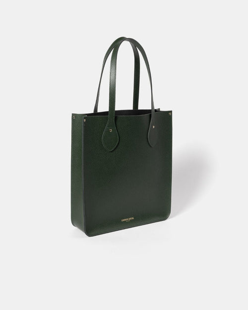 The Tote - Racing Green Celtic Grain - Cambridge Satchel