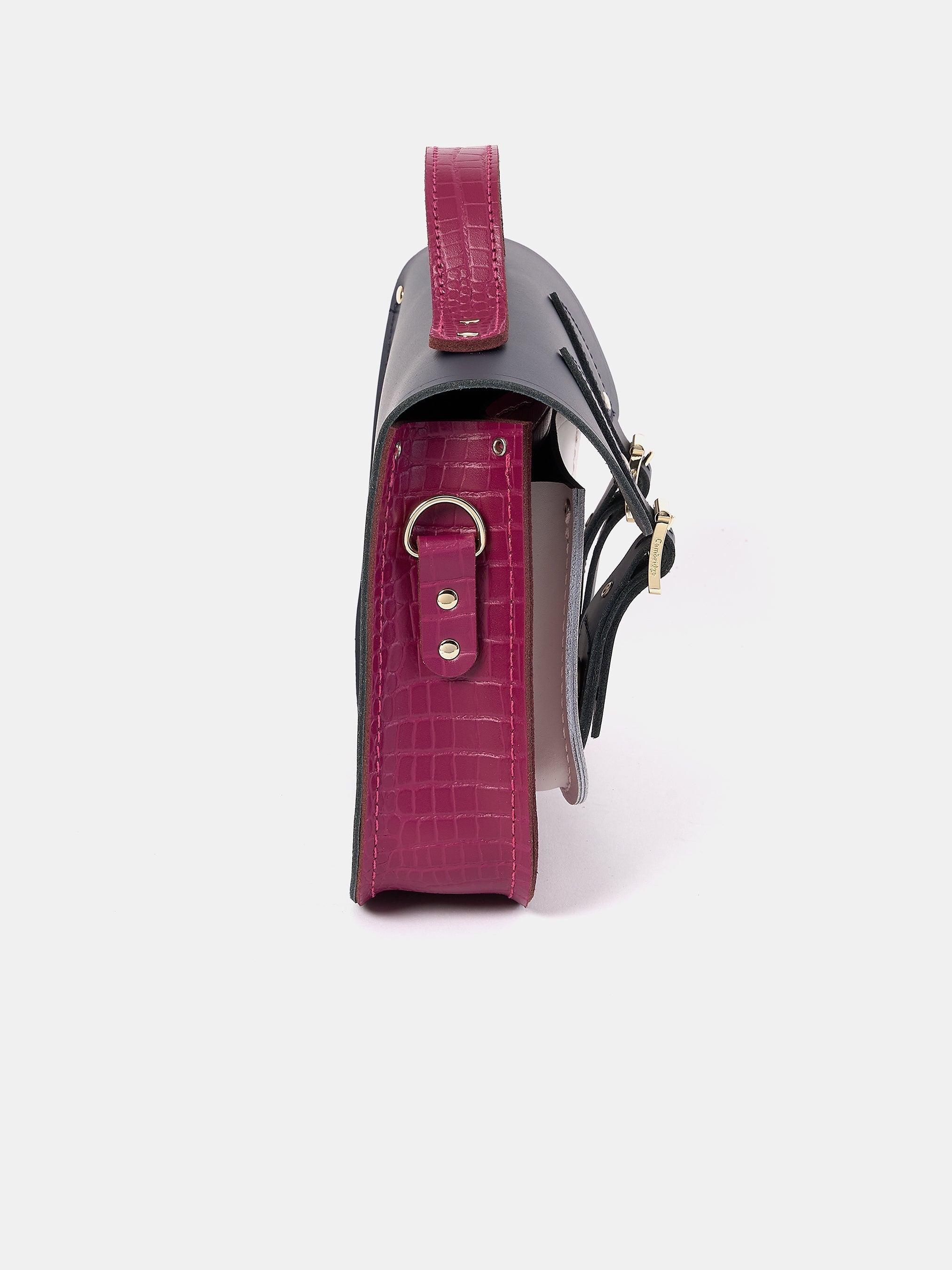 The 11 Inch Batchel - Magenta Croc, Clay & Navy