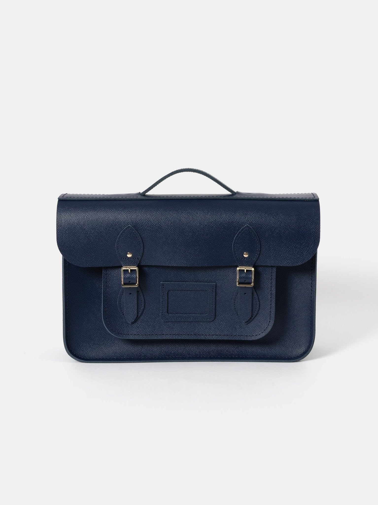 The 15 Inch Batchel - Blueberry Saffiano - Cambridge Satchel