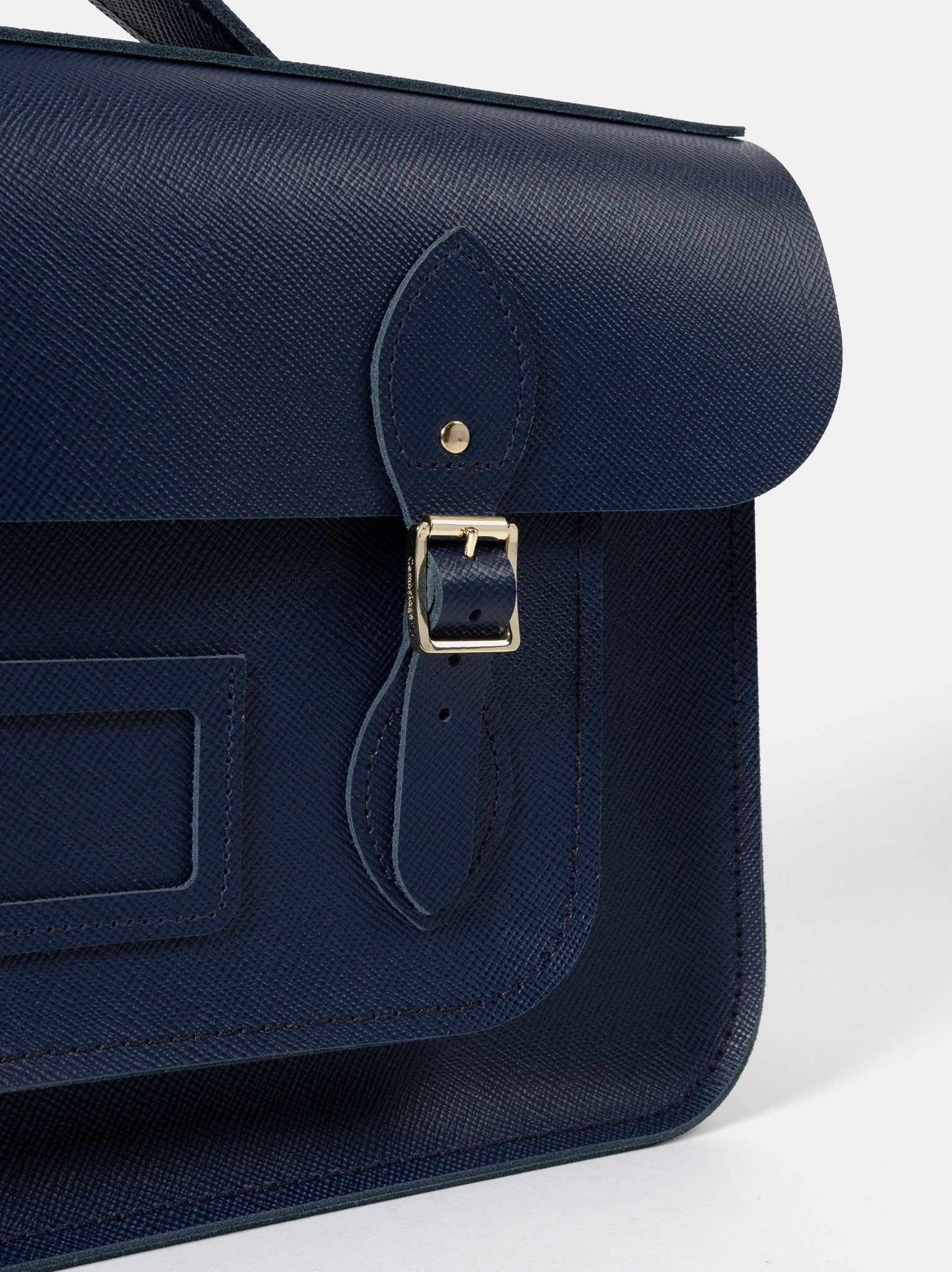 The 15 Inch Batchel - Blueberry Saffiano - Cambridge Satchel