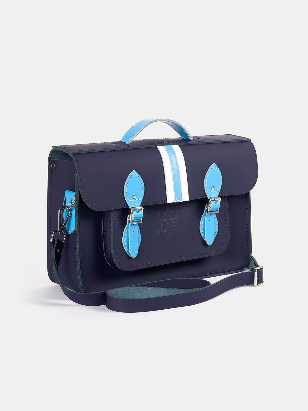 The 15 Inch Batchel - Midnight with Columbia Stripe