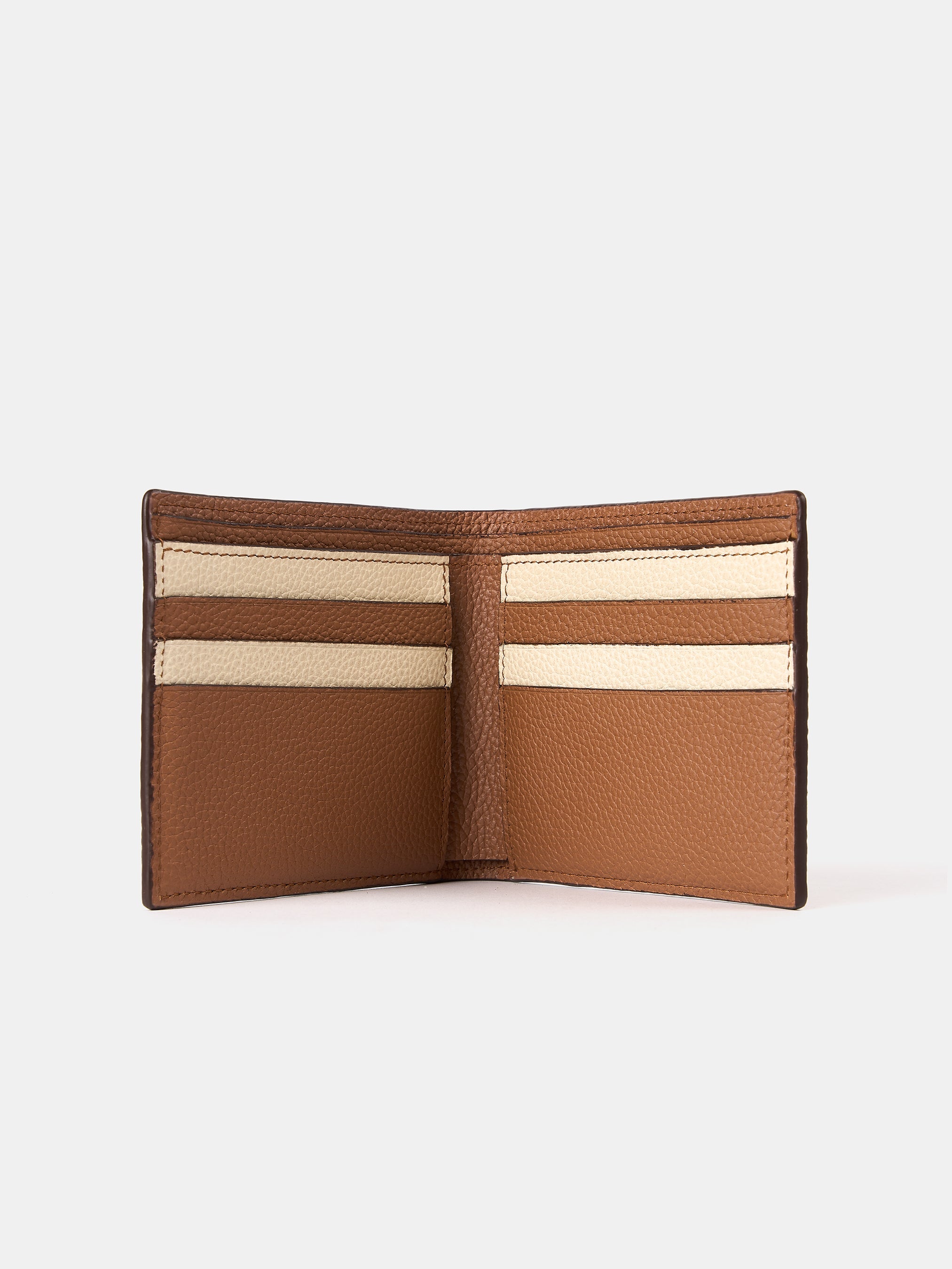 The Billfold Wallet - Tan & Clay Madras Grain