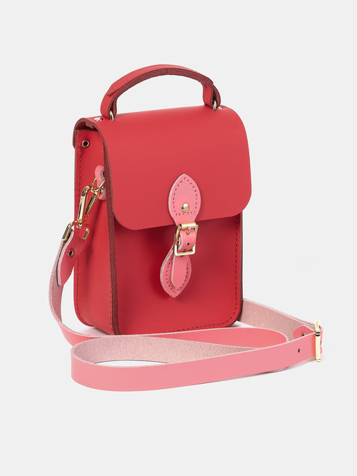The Mini Binocular Bag - Rouge & Strawberry Pink
