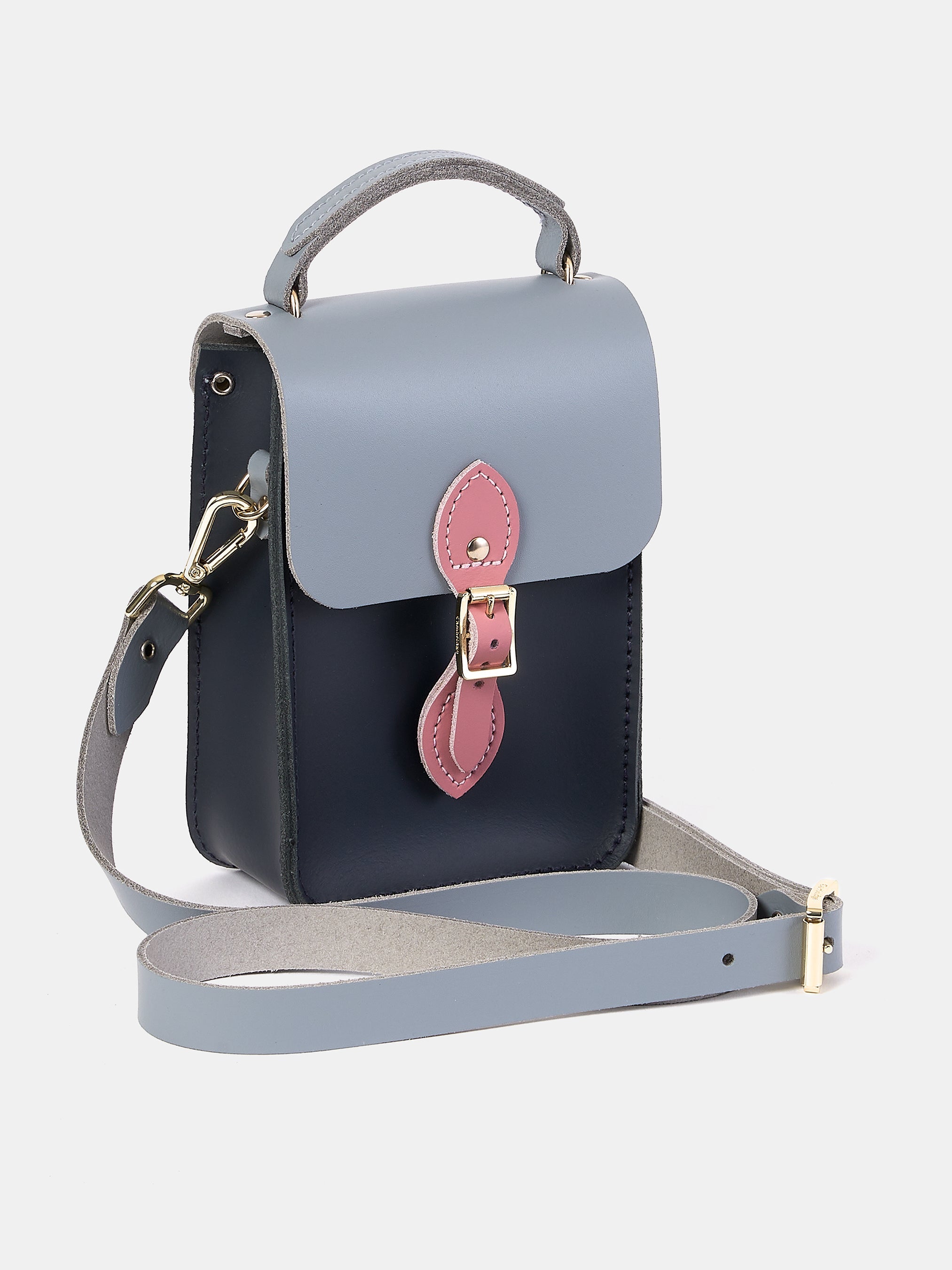 The Mini Binocular Bag - Navy, French Grey & Rambling Rose