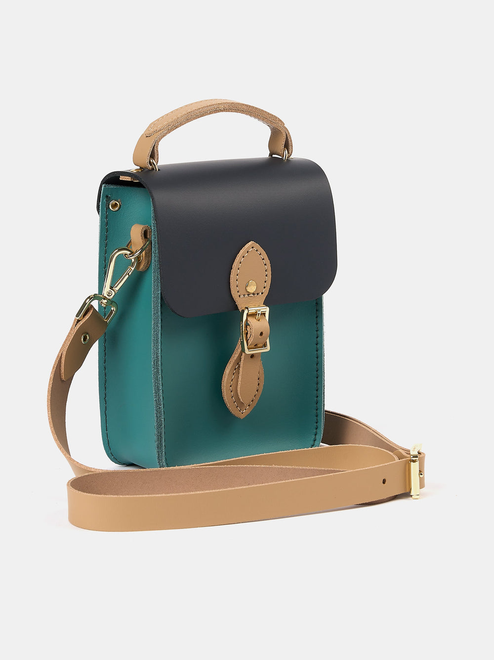 The Mini Binocular Bag - North Sea, Navy & Iced Coffee