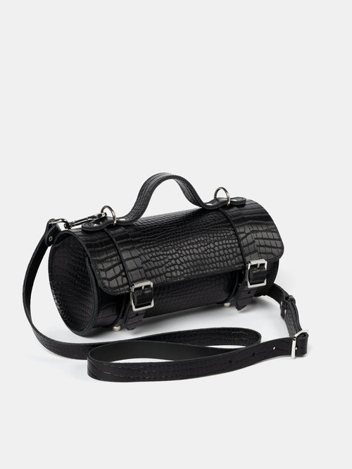 The Mini Bowls Bag - Black Croc