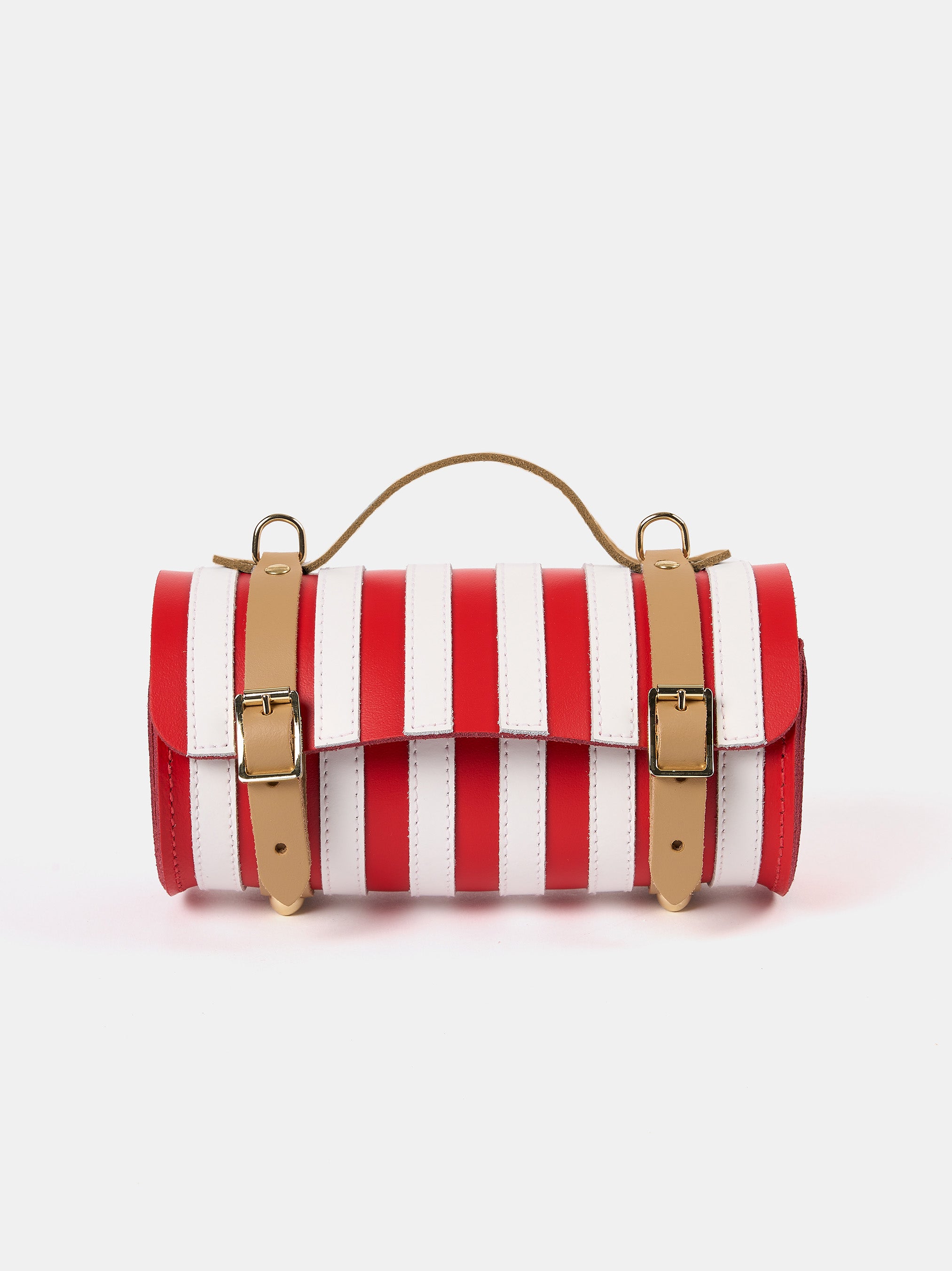 The Micro-Wide Bowls Bag - Bright Red, Brilliant White & Iced Coffee