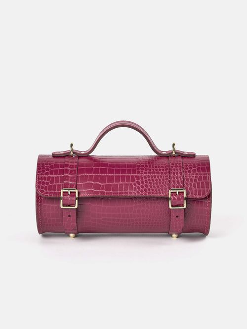 The Bowls Bag - Magenta Croc