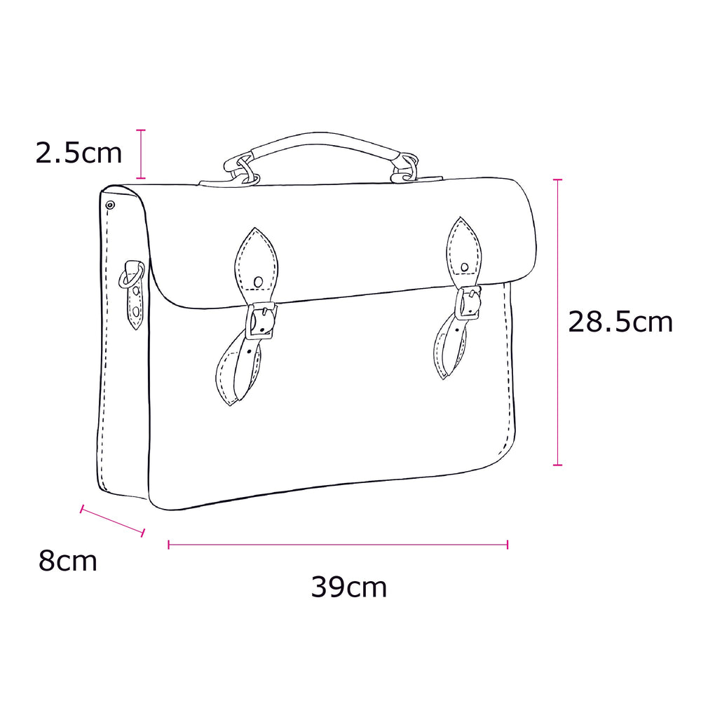 The Briefcase -  Oxblood Saffiano