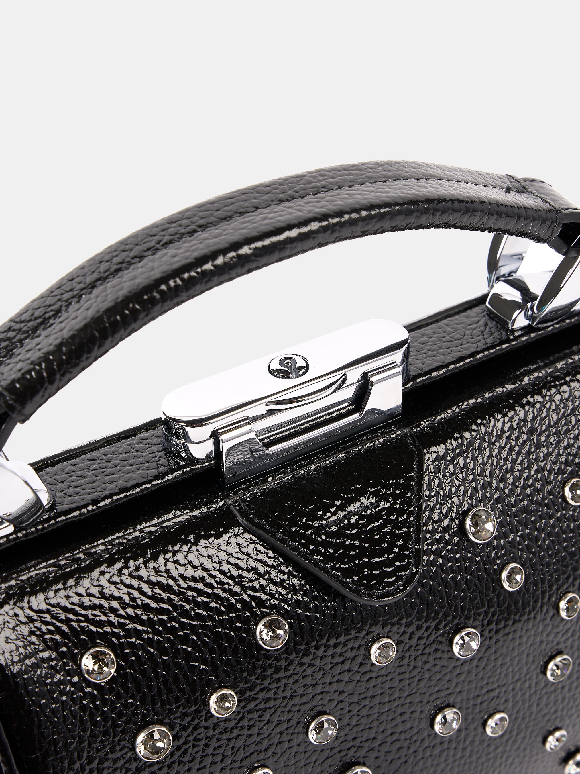 The Mini Sophie - High Shine Black Grain with Swarovski® Crystals