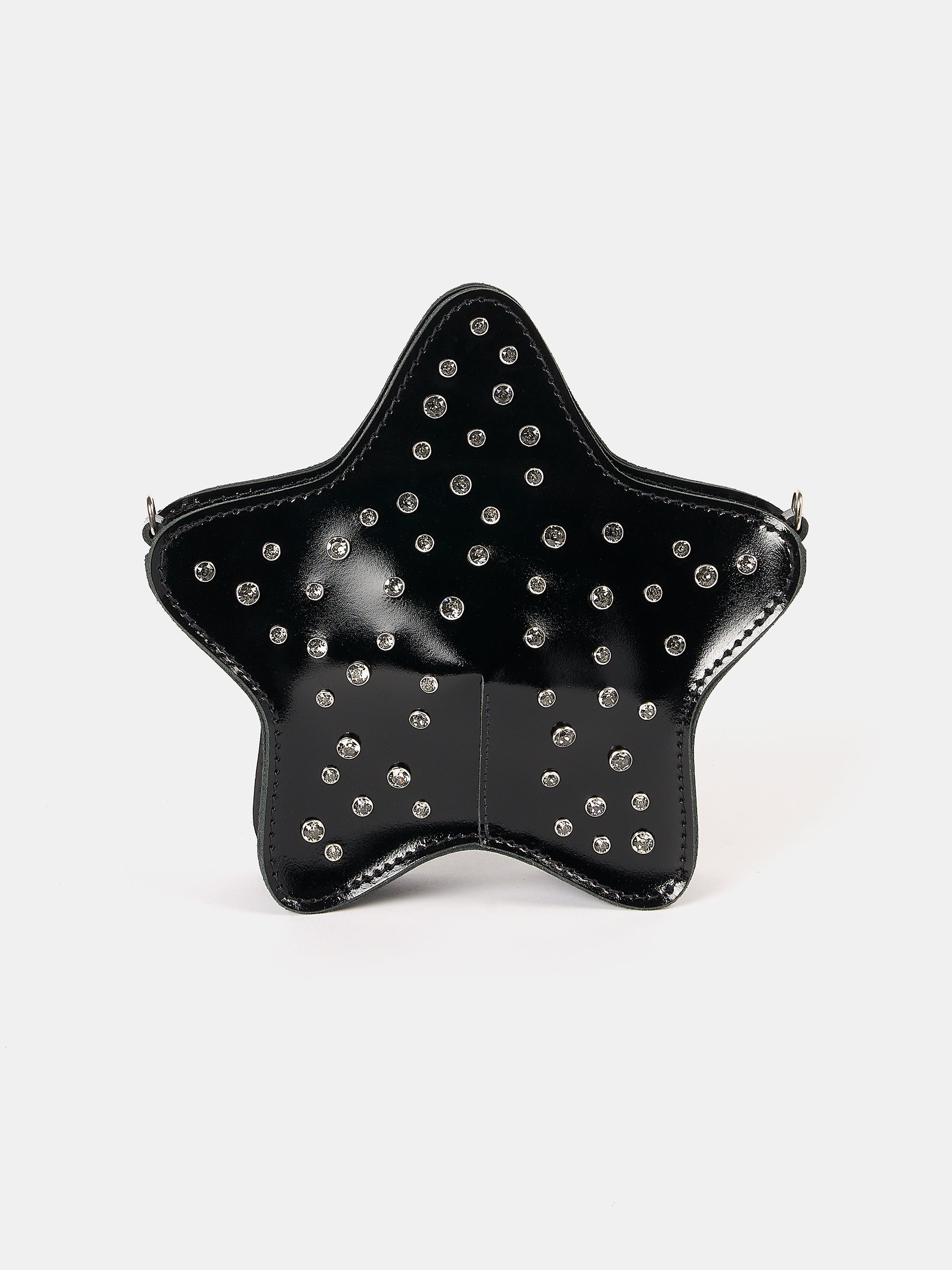 The Star Bag - High Shine Black with Swarovski® Crystals