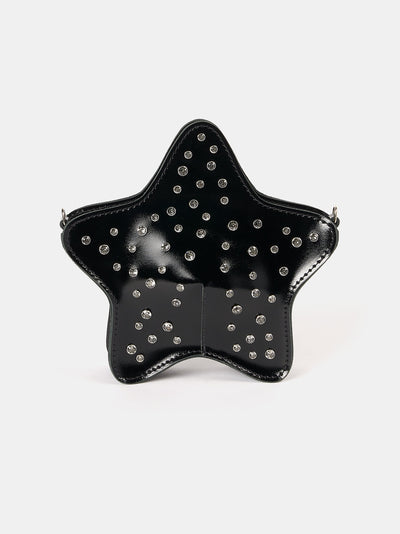 The Star Bag - High Shine Black with Swarovski® Crystals