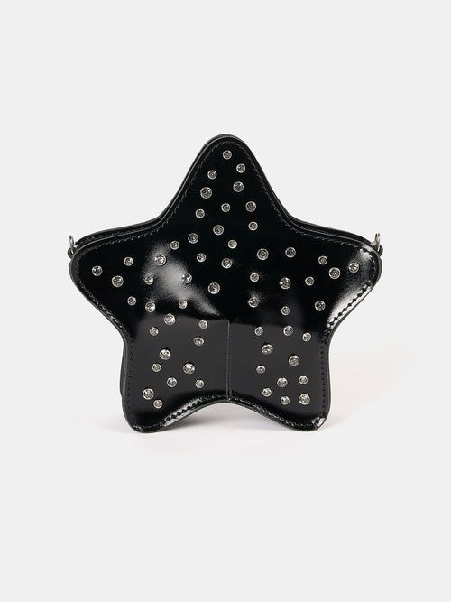 The Star Bag - High Shine Black with Swarovski® Crystals