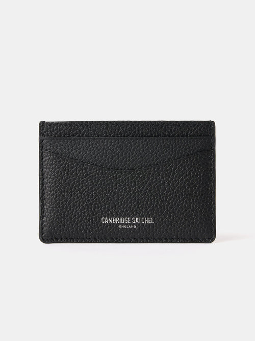 The Card Case - Black Madras Grain