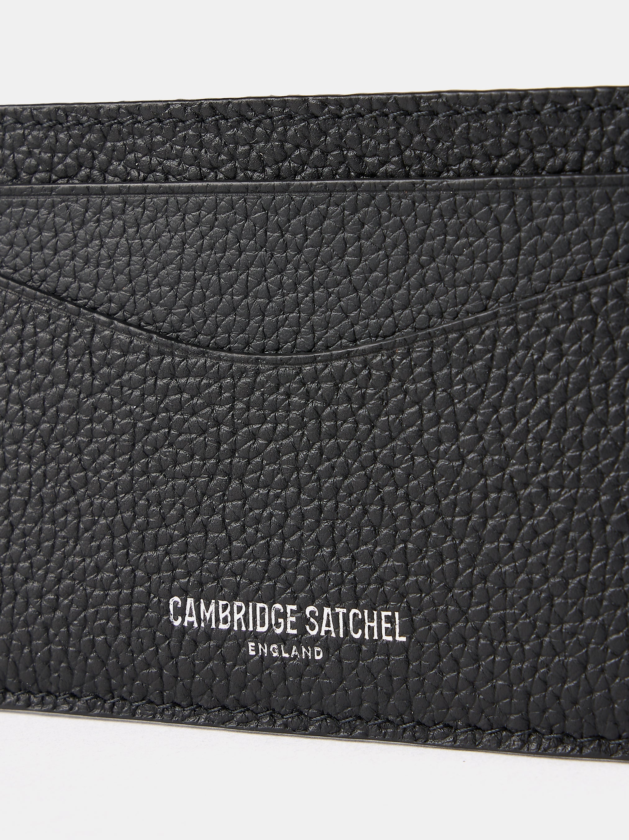 The Card Case - Black Madras Grain