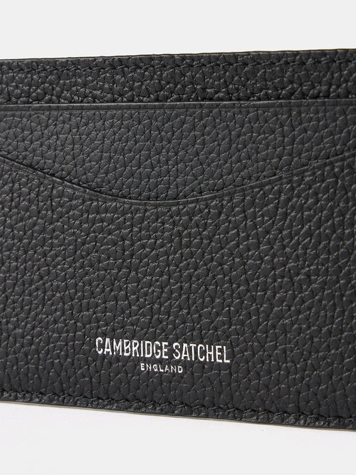 The Card Case - Black Madras Grain