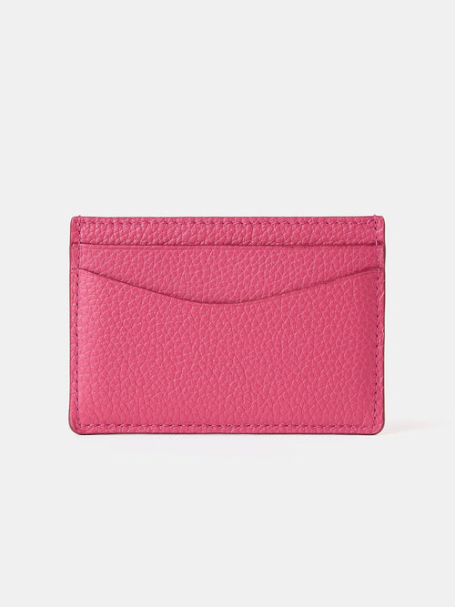 The Card Case - Fuchsia Pink Madras Grain