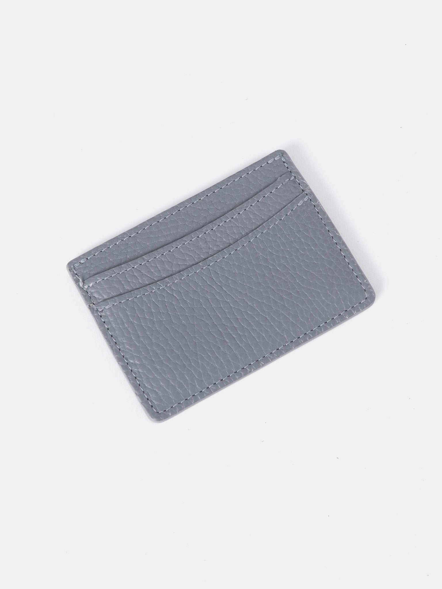 The Card Case - French Grey Calf Grain - Cambridge Satchel