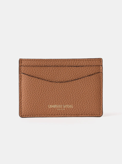 The Card Case - Tan & Clay Madras Grain