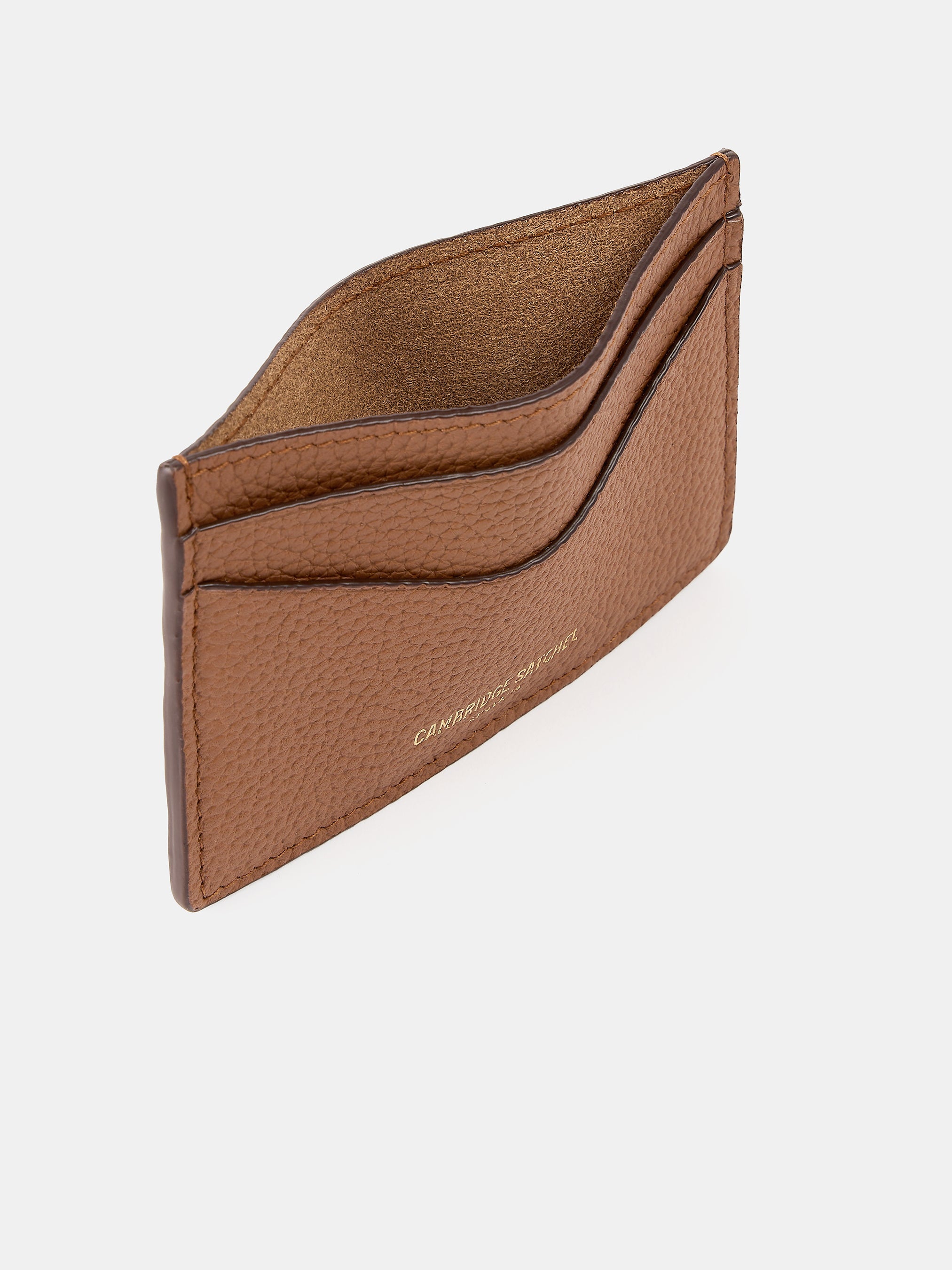 The Card Case - Tan & Clay Madras Grain