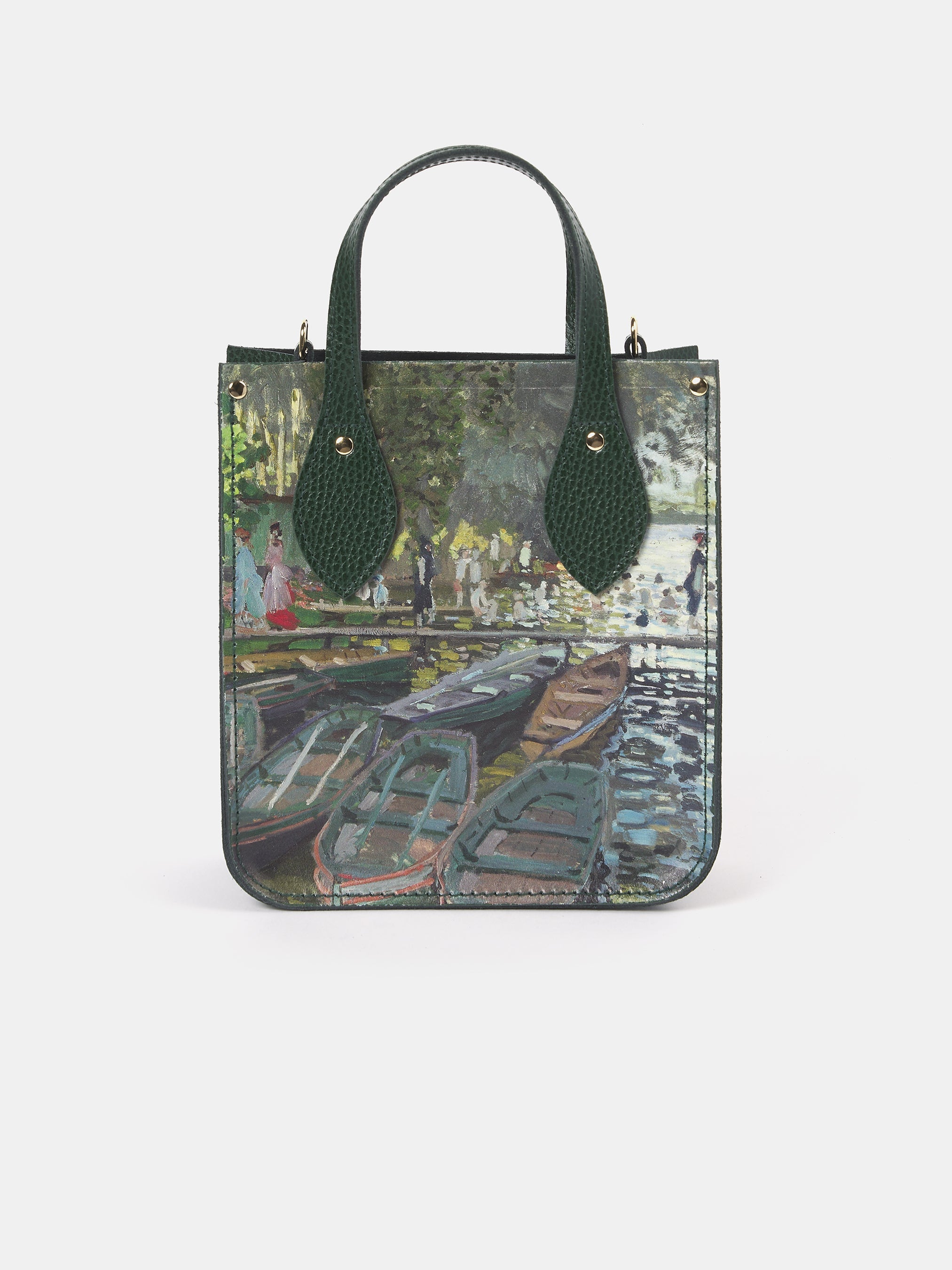 The Mini Tote - Racing Green with La Grenouillere