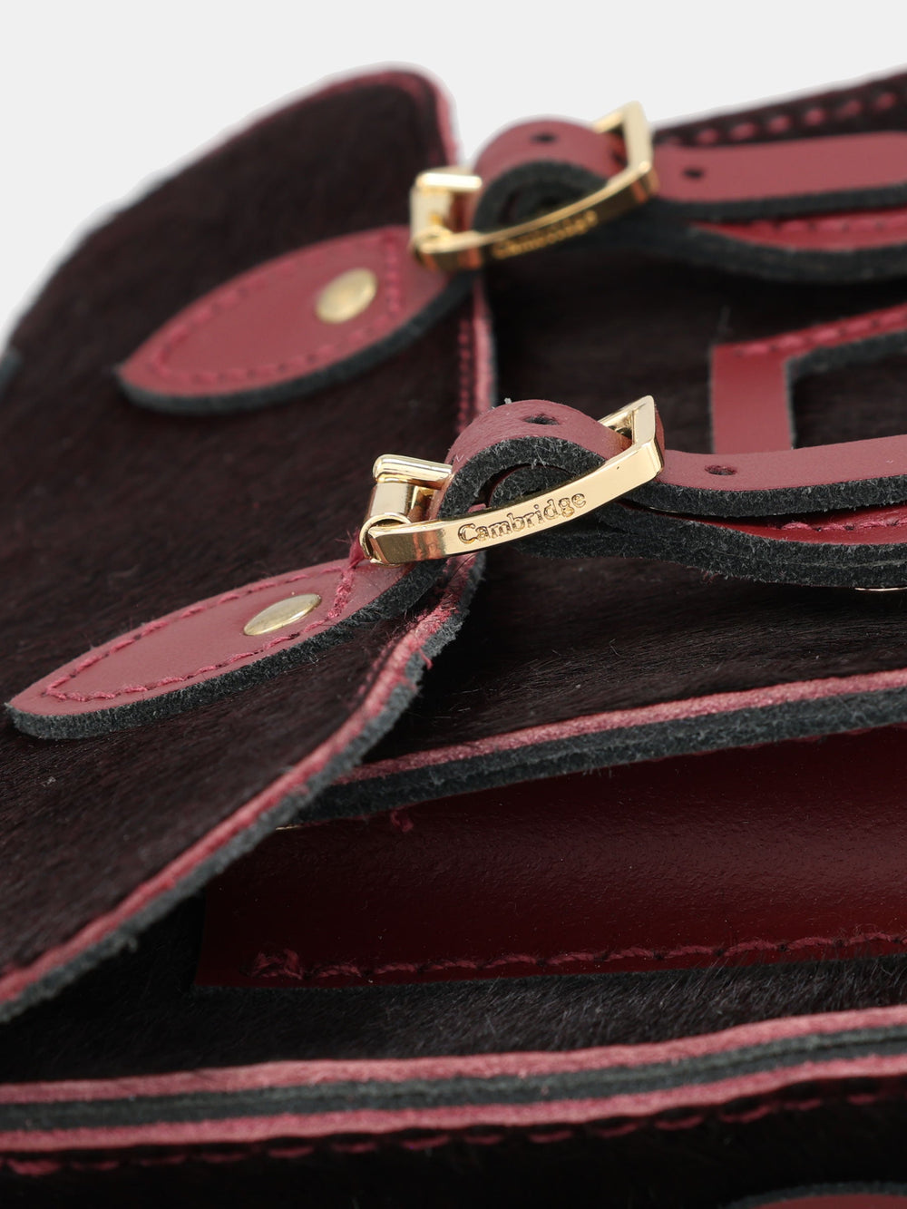 The Mini Satchel - Oxblood hair-on-hide