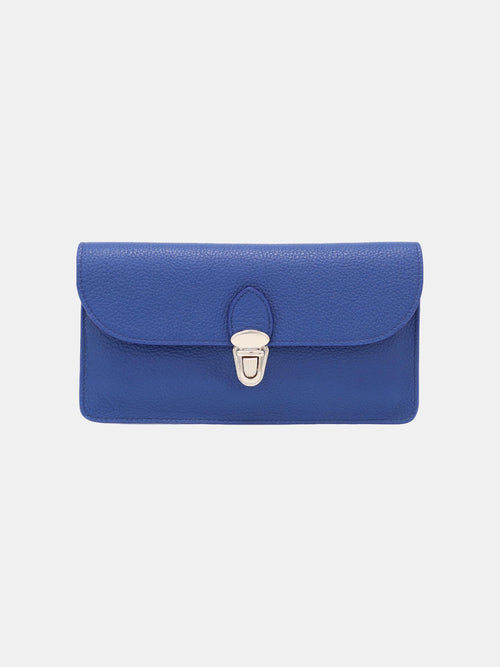 The Large Push Lock Purse - True Blue