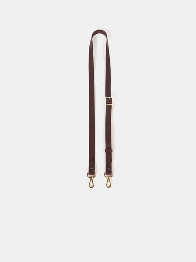 The Crossbody Strap - Bordeaux Calf Grain