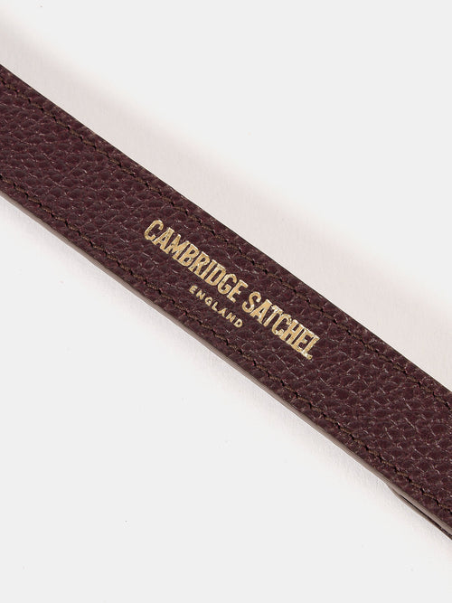 The Crossbody Strap - Bordeaux Calf Grain