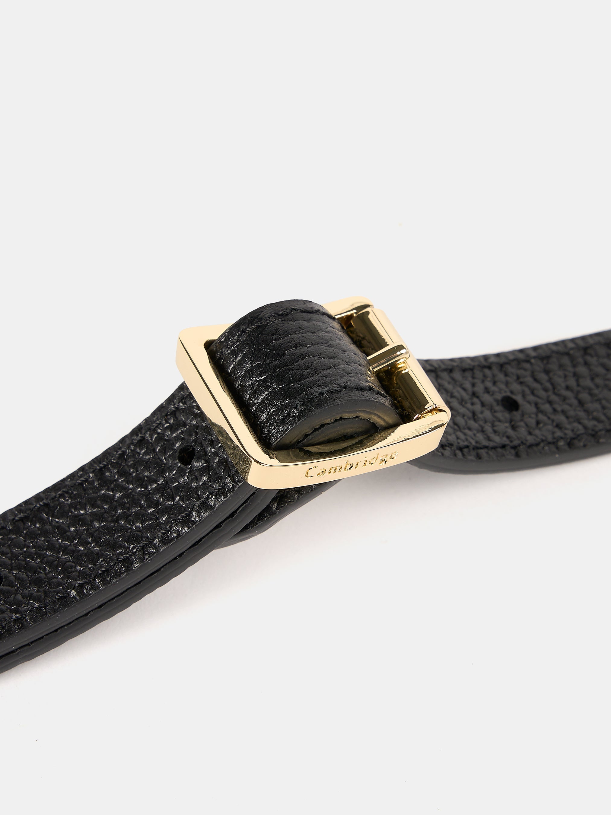 The Crossbody Strap - Black Calf Grain