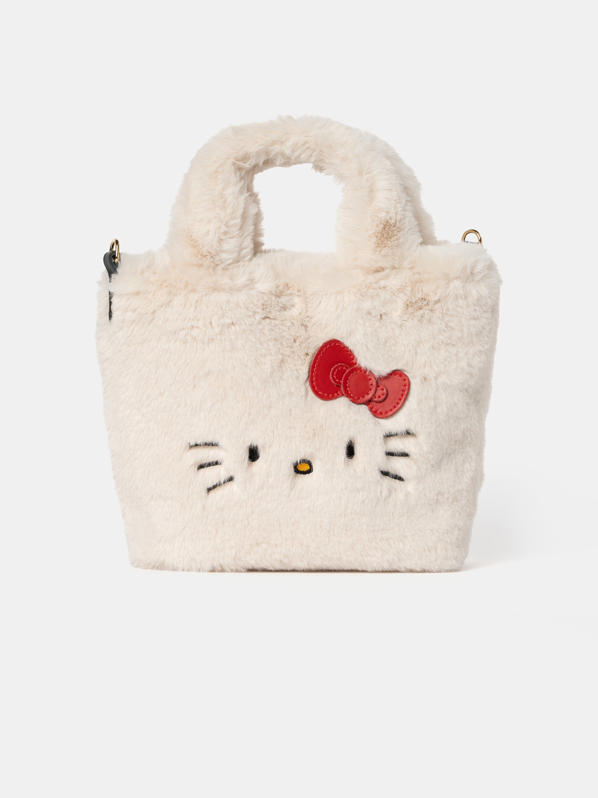 The Hello Kitty Nano Fluffy Tote - Cream