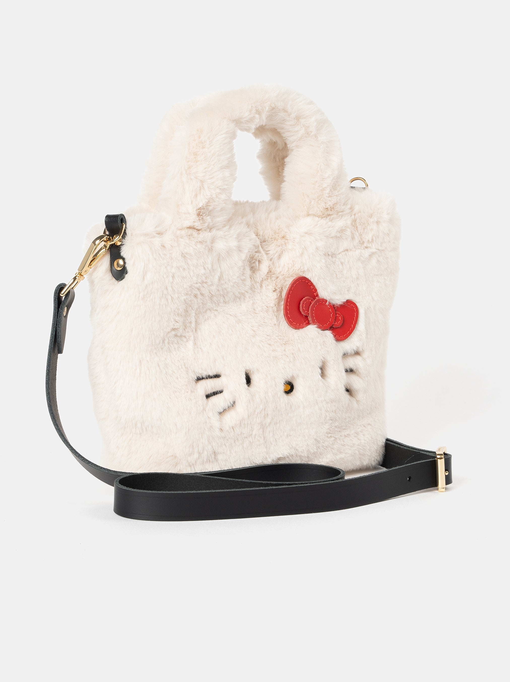 The Hello Kitty Nano Fluffy Tote - Cream