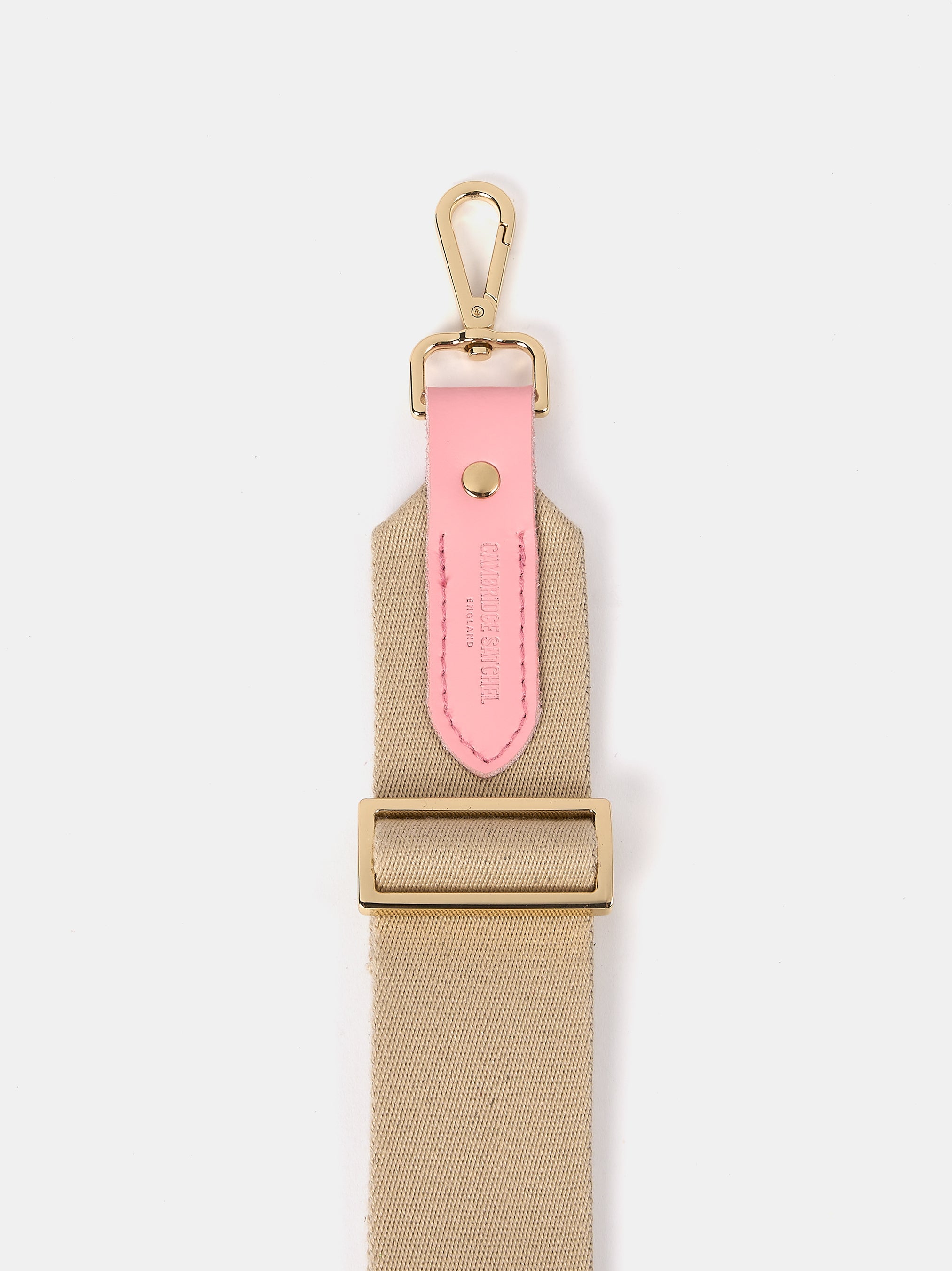 The Webbing Shoulder Strap - Sand & Pink Icing