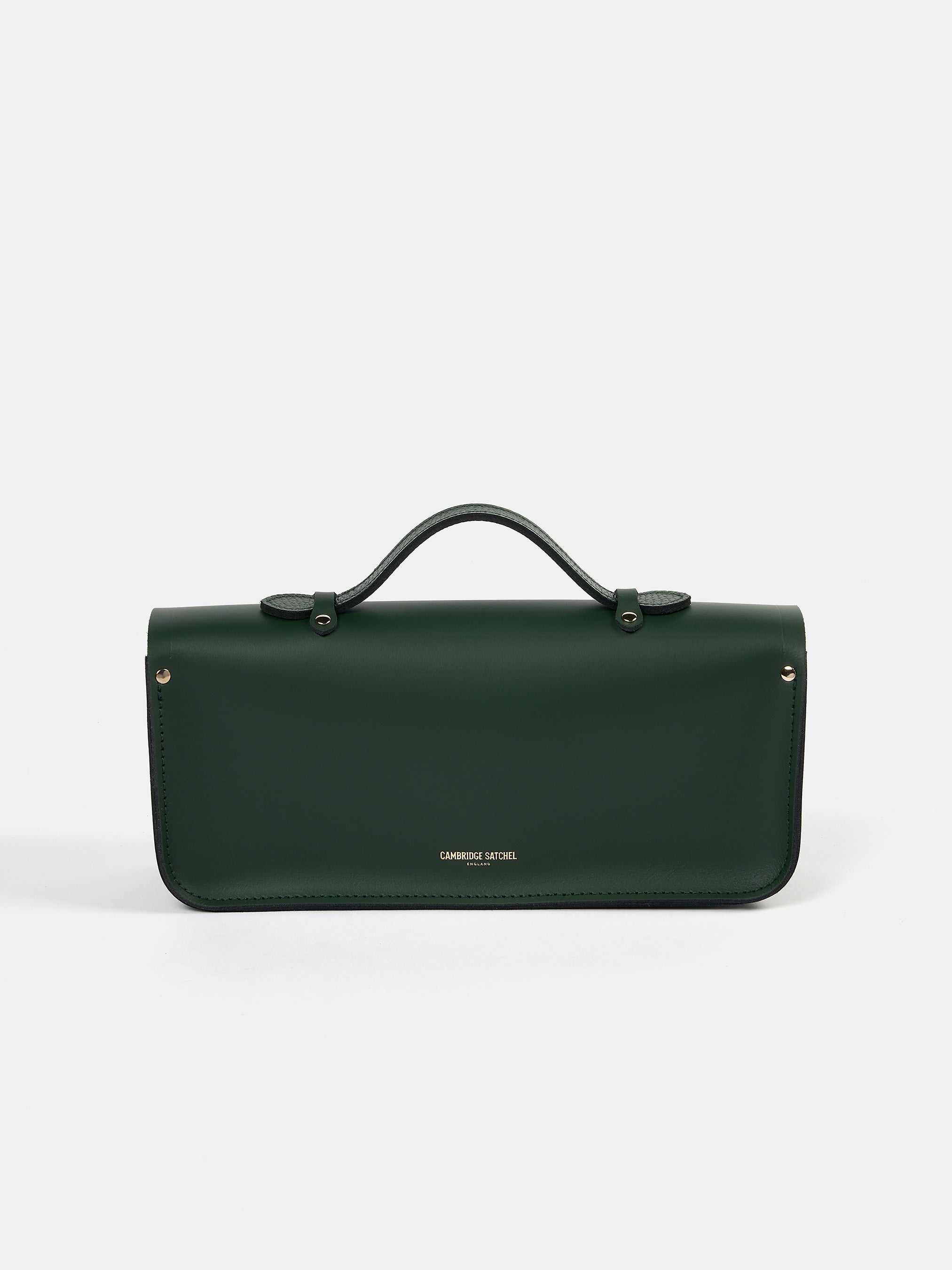 The Long Satchel - Racing Green & Racing Green Celtic Grain