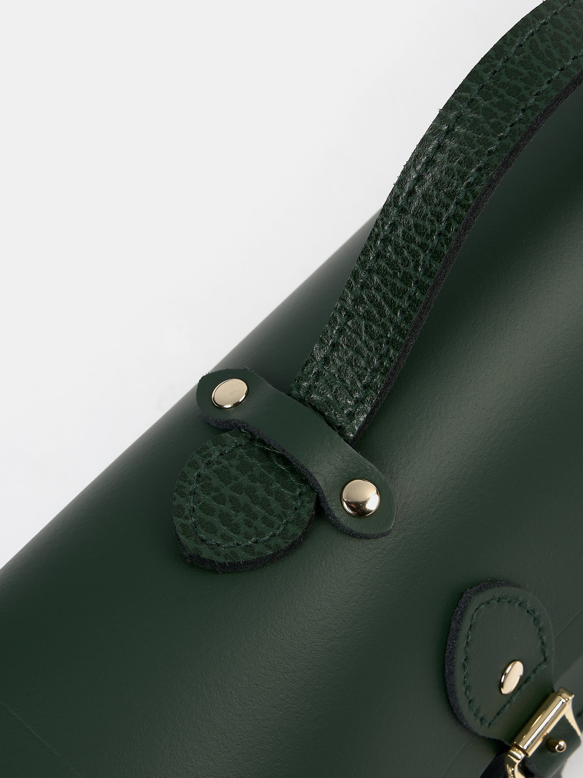 The Long Satchel - Racing Green & Racing Green Celtic Grain