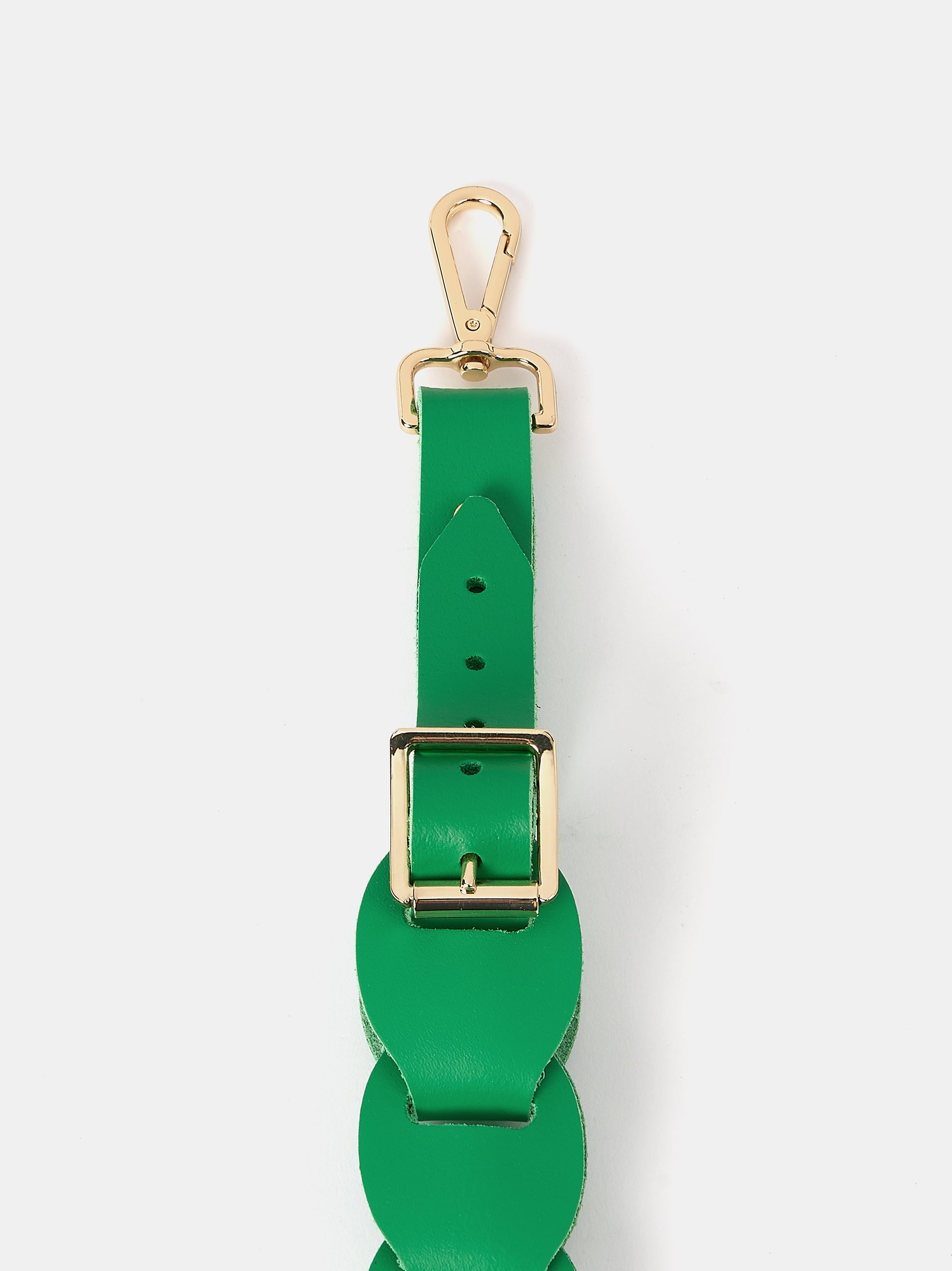 The Link Strap - Apple Green & Pale Gold Hardware