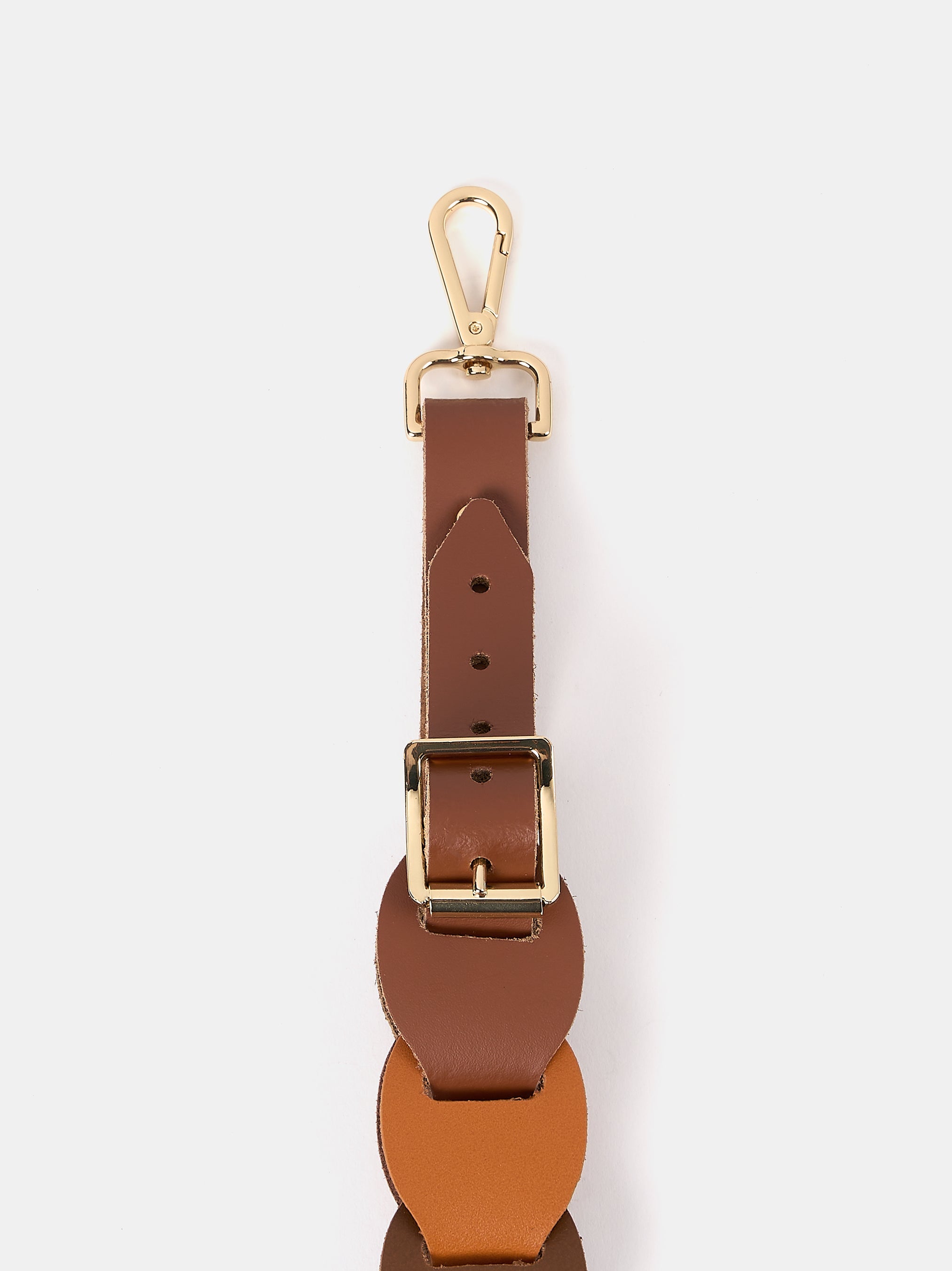 The Link Strap - Vintage Tri-Colour & Pale Gold Hardware