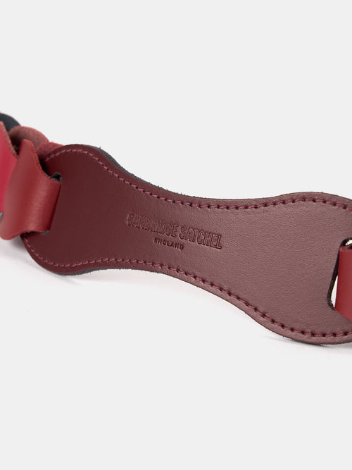 The Link Strap - Oxblood Tri-Colour & Nickel Hardware